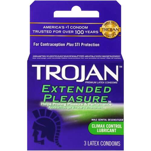 TROJAN EXTENDED PLEASU 3PK 6CT