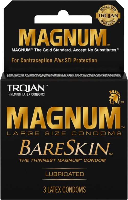 TROJAN MAGNUM BARESKIN 3PK 6CT