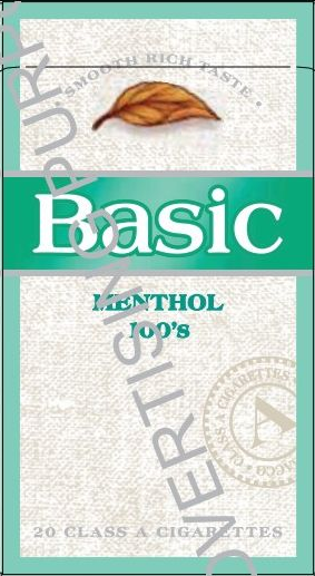 BASIC MENTHOL SILVER 100 BOX