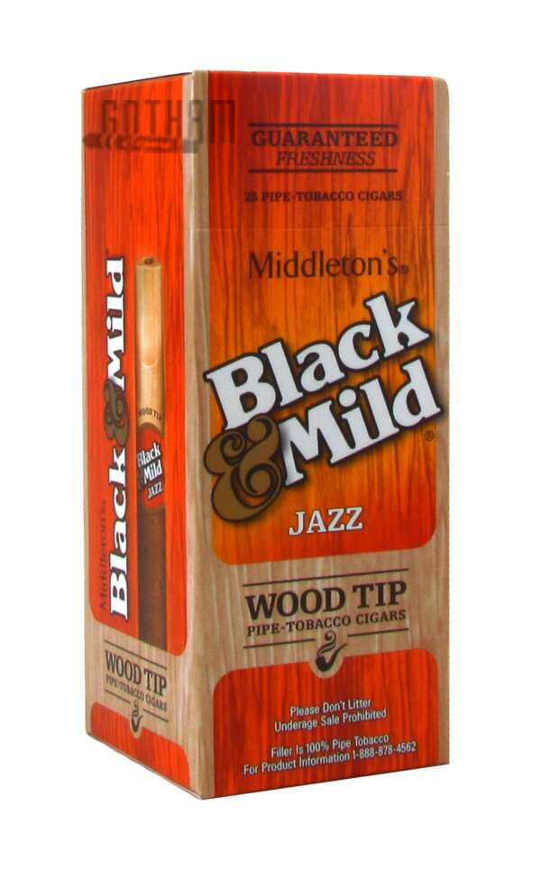 BLK & MLD JAZZ WOOD TIP25PK