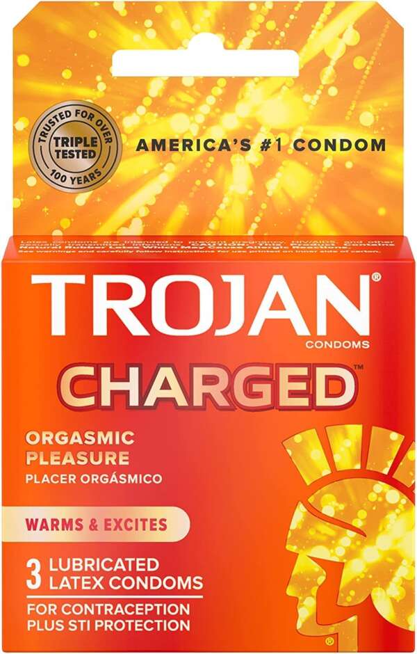 TROJAN CHARGED 3PK 6CT