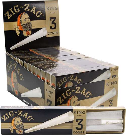 ZIG ZAG ORGAN HEMP 3PK KS CONE