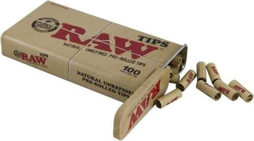 RAW PREROLL TIPS CAN 100CT