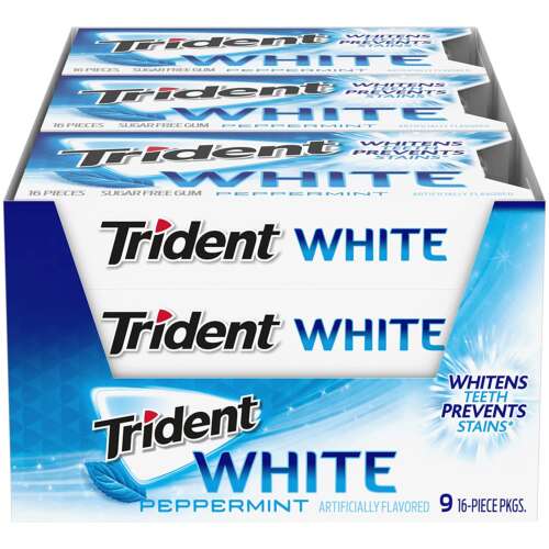TRIDENT WHITE PEPPERMINT 9 PK