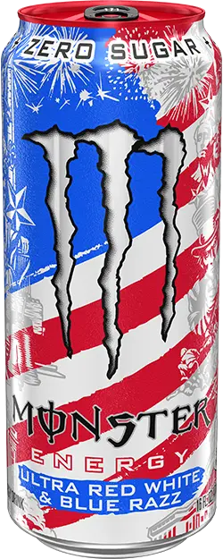 MONSTER RED WHITE BLUERAZ 16OZ
