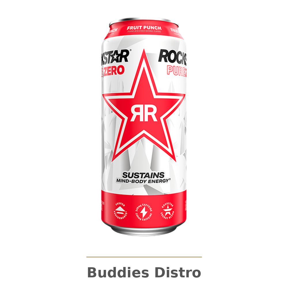ROCKSTAR ZERO PUNCHE 16OZ 12PK