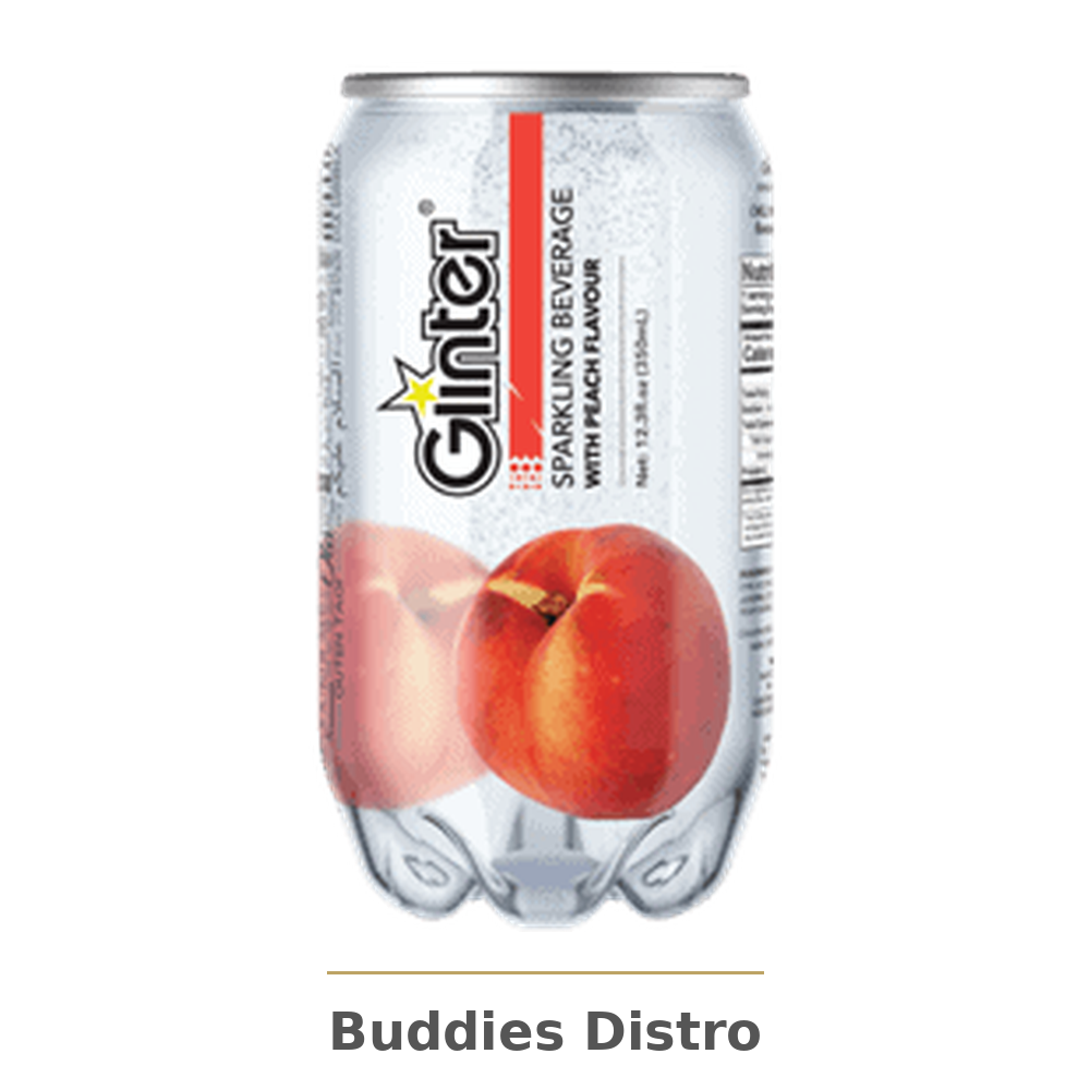 GLINTER PEACH 350ML 24CT