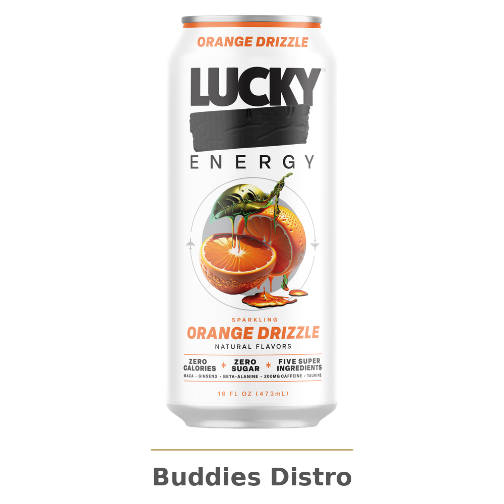 LUCKY ENERGY ORANGE DRIZZ 16OZ