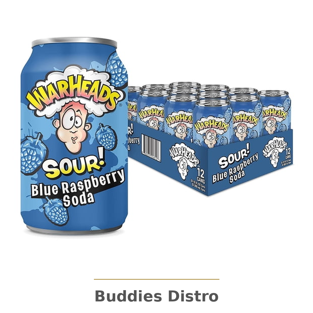 WARHEADS BLUE RASP SOUR 12OZ