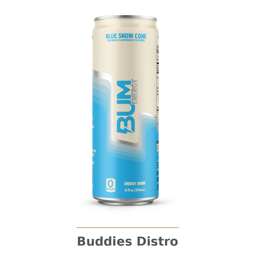 BUM ENERGY BLUE SNOW CONE 12PK