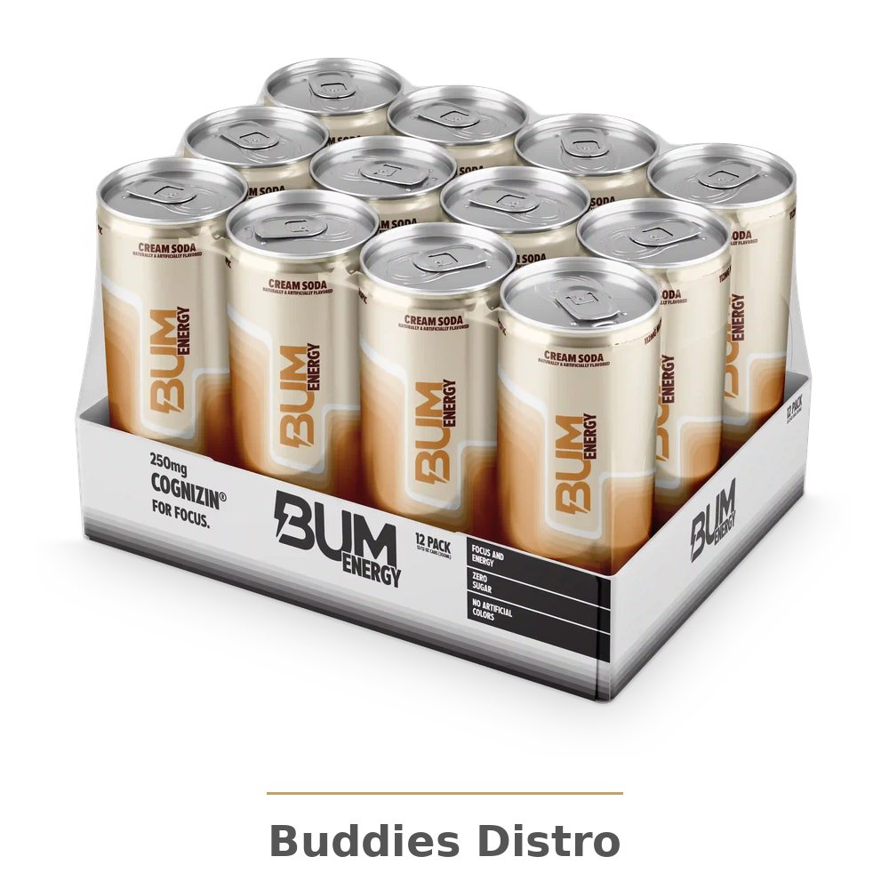BUM ENERGY CREME SODA 12PK