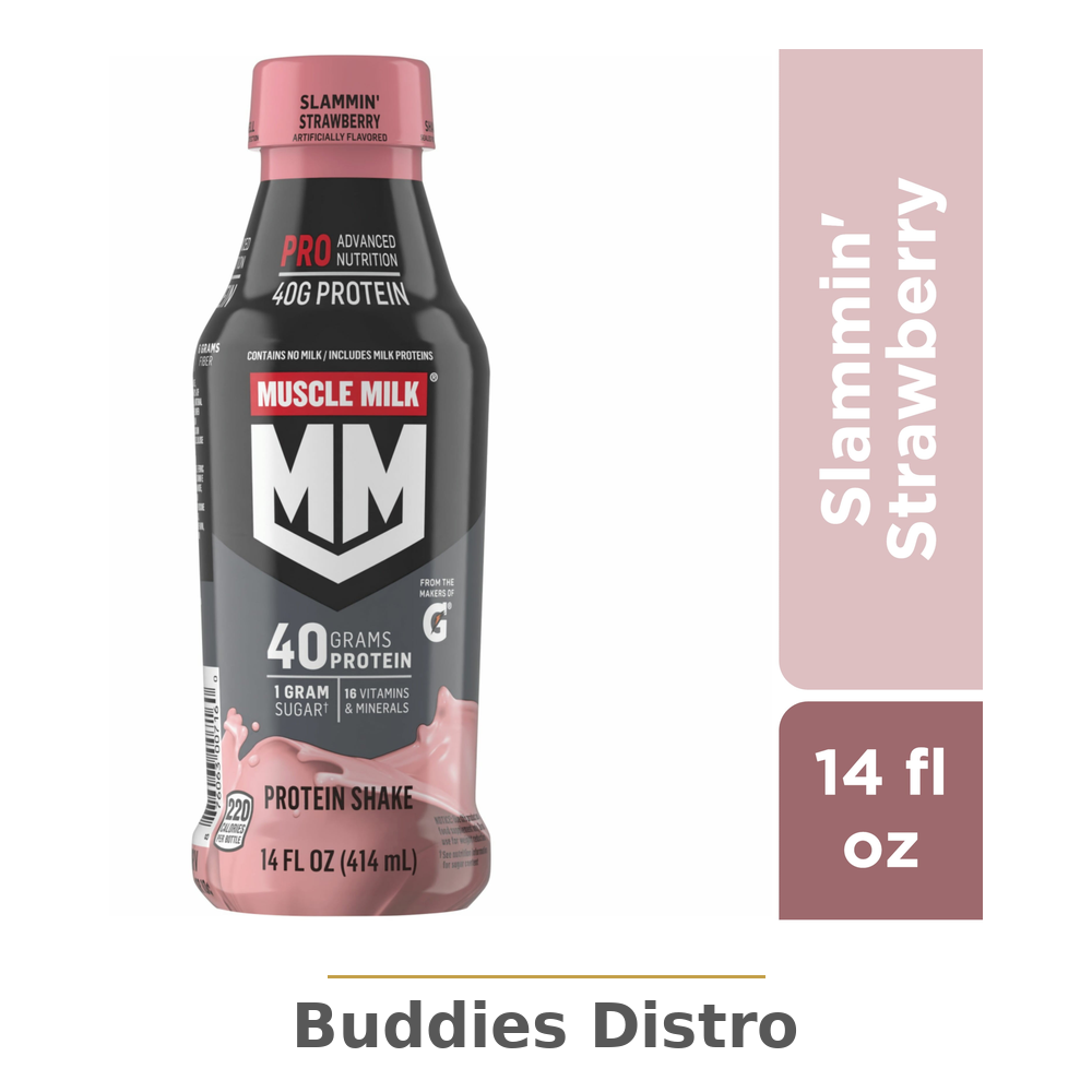 MUSCLE PRO STRAWBERRY 40G 14OZ