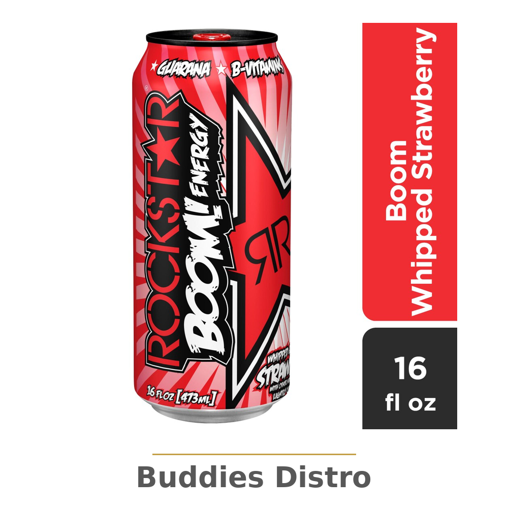 ROCKSTAR STRAWBERRY 16OZ 12PK