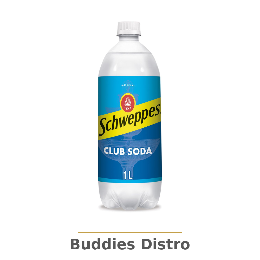 SCHWEPPE 1 L CLUB SODA 15CT