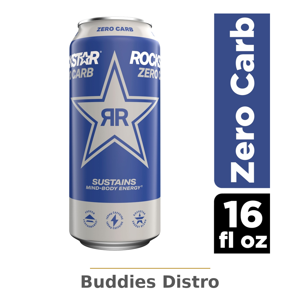 ROCKSTAR ZERO CARBON 16OZ 12PK