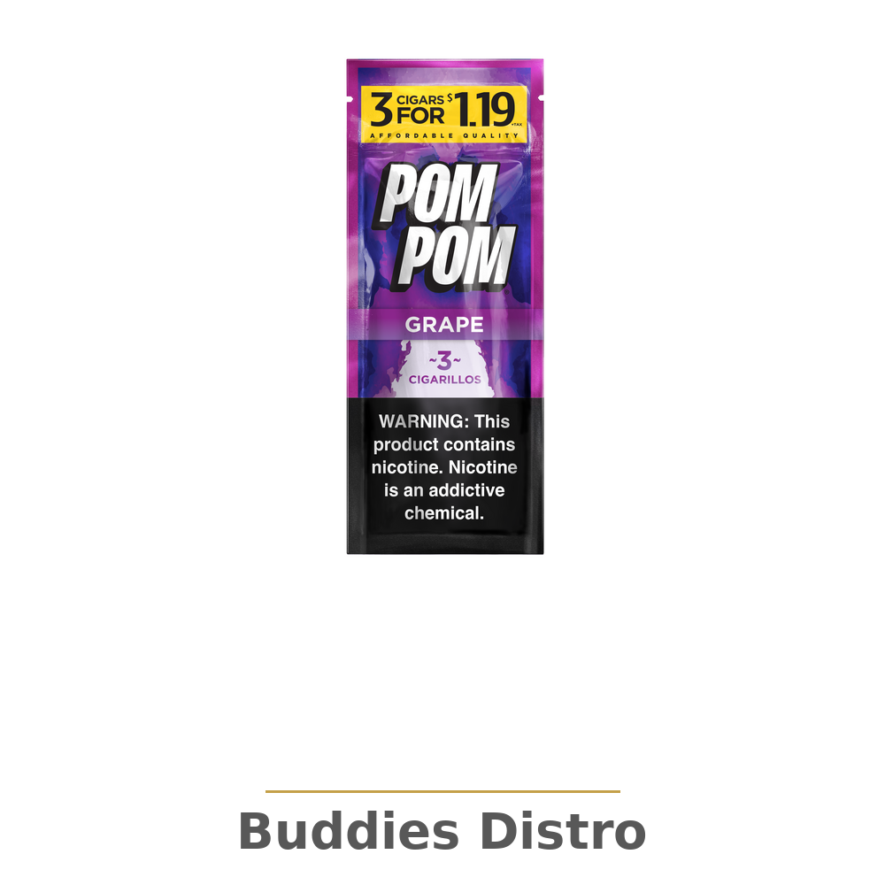 POMPOM GRAPE 3/$1.19 15/3PK